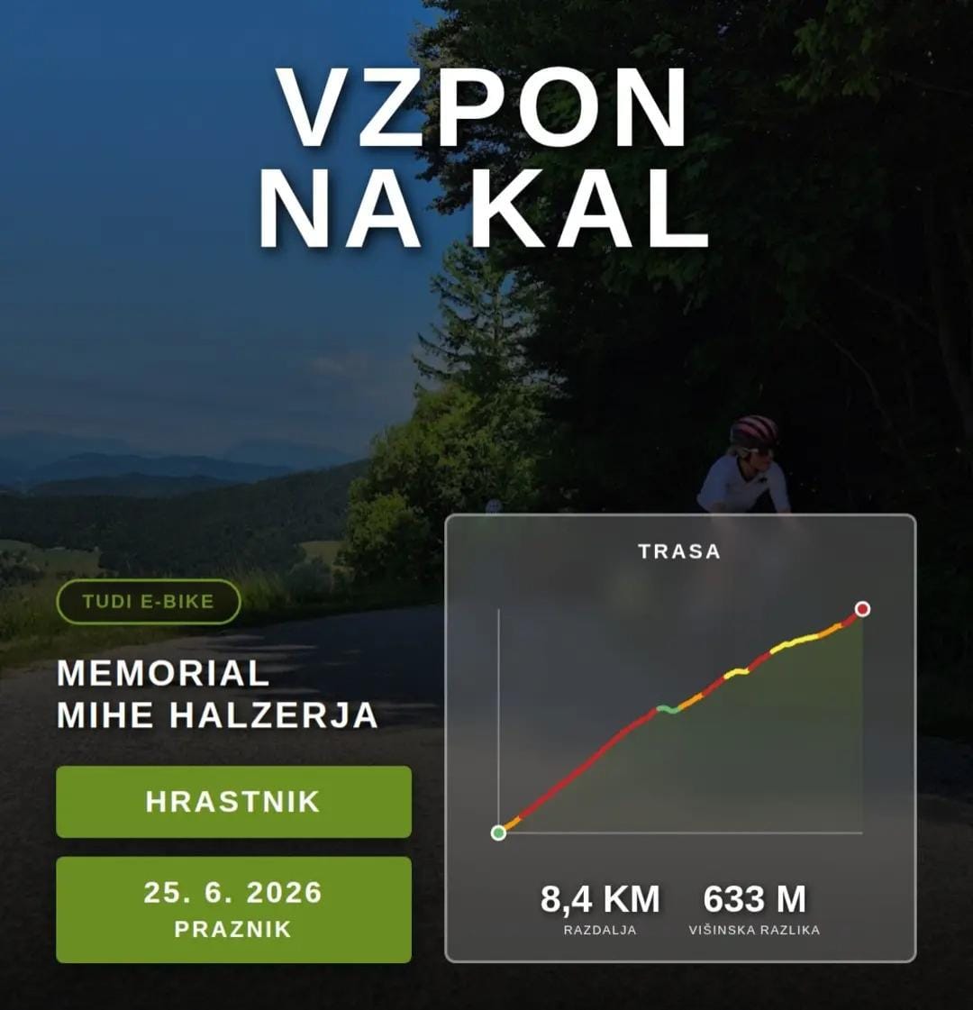 Na Kal v spomin na Miho Halzerja: letos vabijo tudi kolesarje z e-kolesi