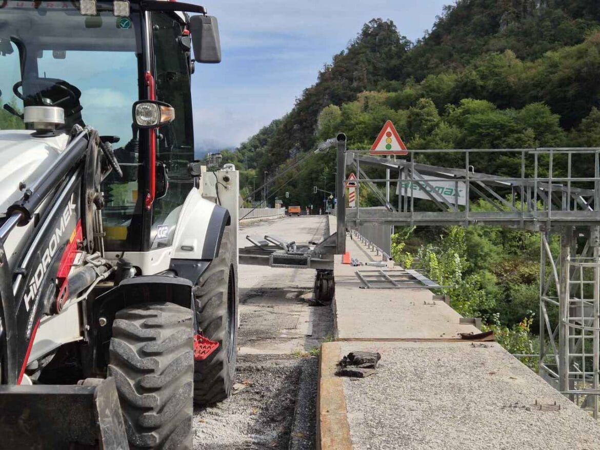 FOTO: Preverili smo, kako napredujejo dela na mostu v Zagorju