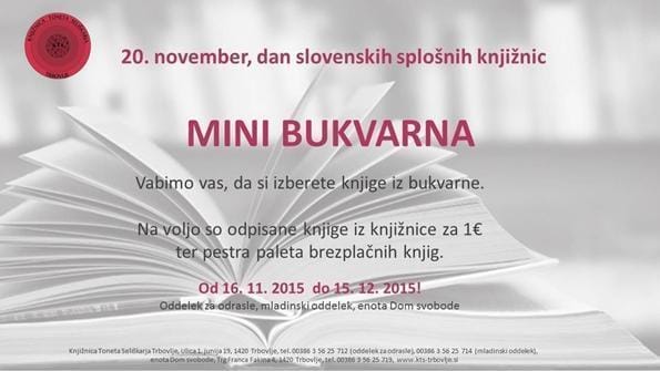 Knjižnica Trbovlje: Mini bukvarna