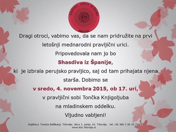 Knjižnica Trbovlje: Mednarodna pravljična urica