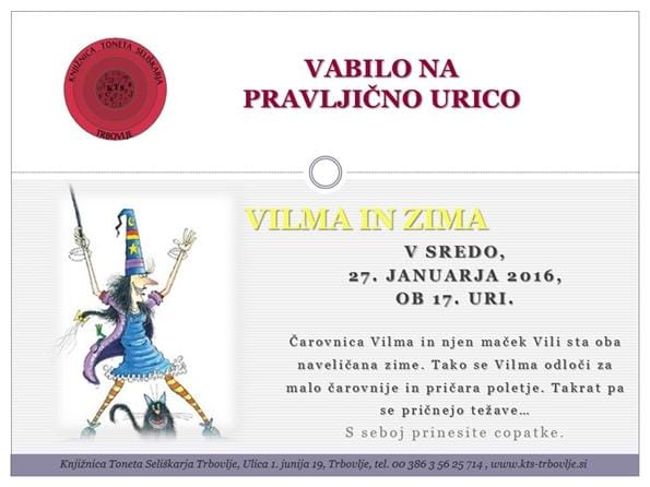 Knjižnica Trbovlje: pravljična ura Vilma in zima