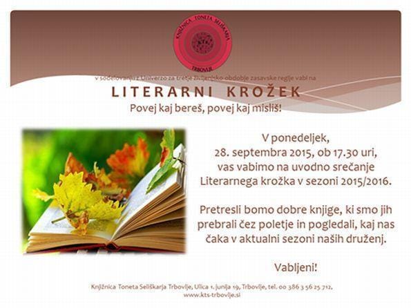 Knjižnica Trbovlje: Literarni krožek