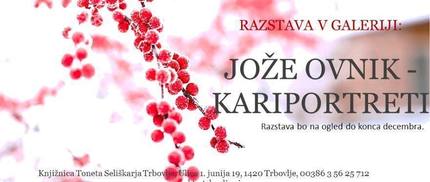 Knjižnica Trbovlje: Jože Ovnik, Kariportreti