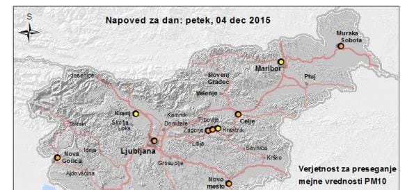Spet napovedana preseganja PM10