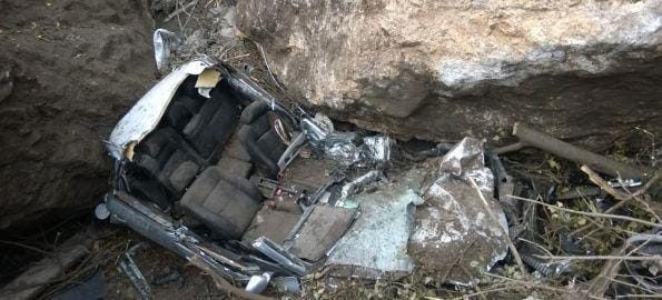 FOTO: Rešili tudi vkleščenega voznika