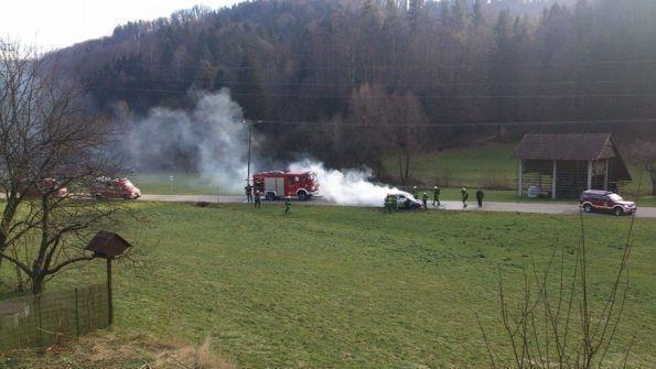 Zagorje: Samovžig avtomobila