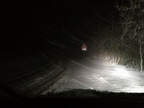 FOTO: Na nekaterih predelih že precejšnja snežna odeja