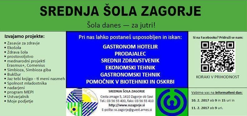 Srednja šola Zagorje: Šola danes - za jutri