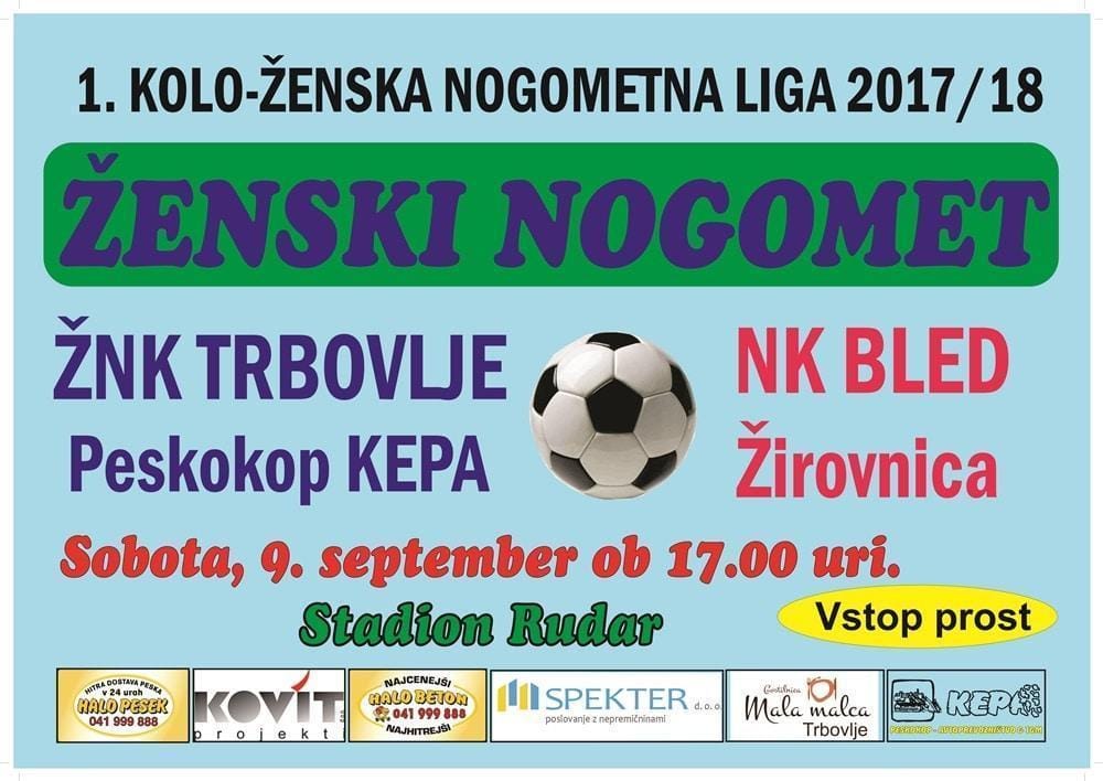 Trboveljčanke se bodo pomerile z ekipo NK Bled Žirovnica