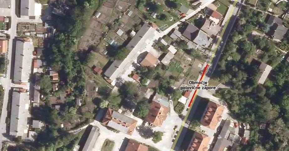 Jutri: polovična zapora ceste