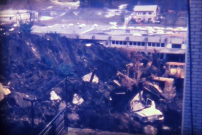 Zgodovinski posnetki rušilnega plazu leta 1987