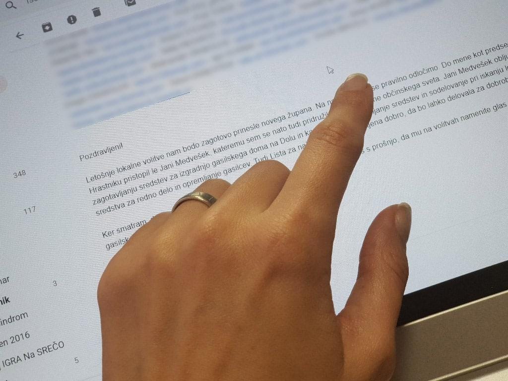 V Hrastniku vam - ali na oglasni deski ali po mailu - naročijo, kaj je treba obkrožiti!