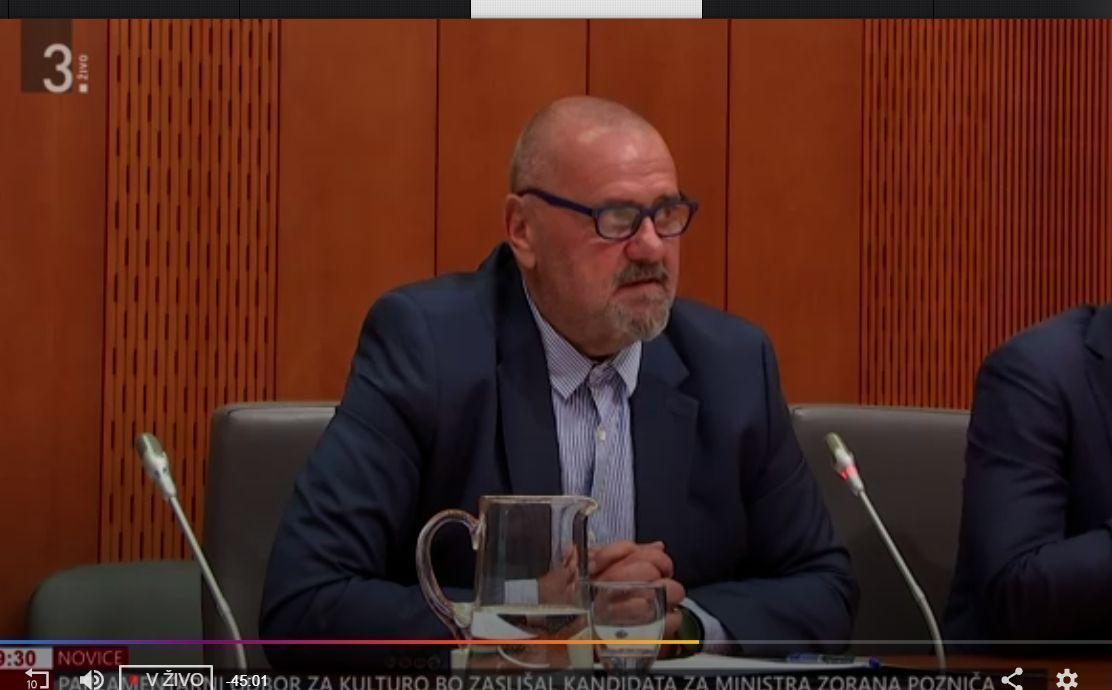 Poznič na zaslišanju v Državnem zboru