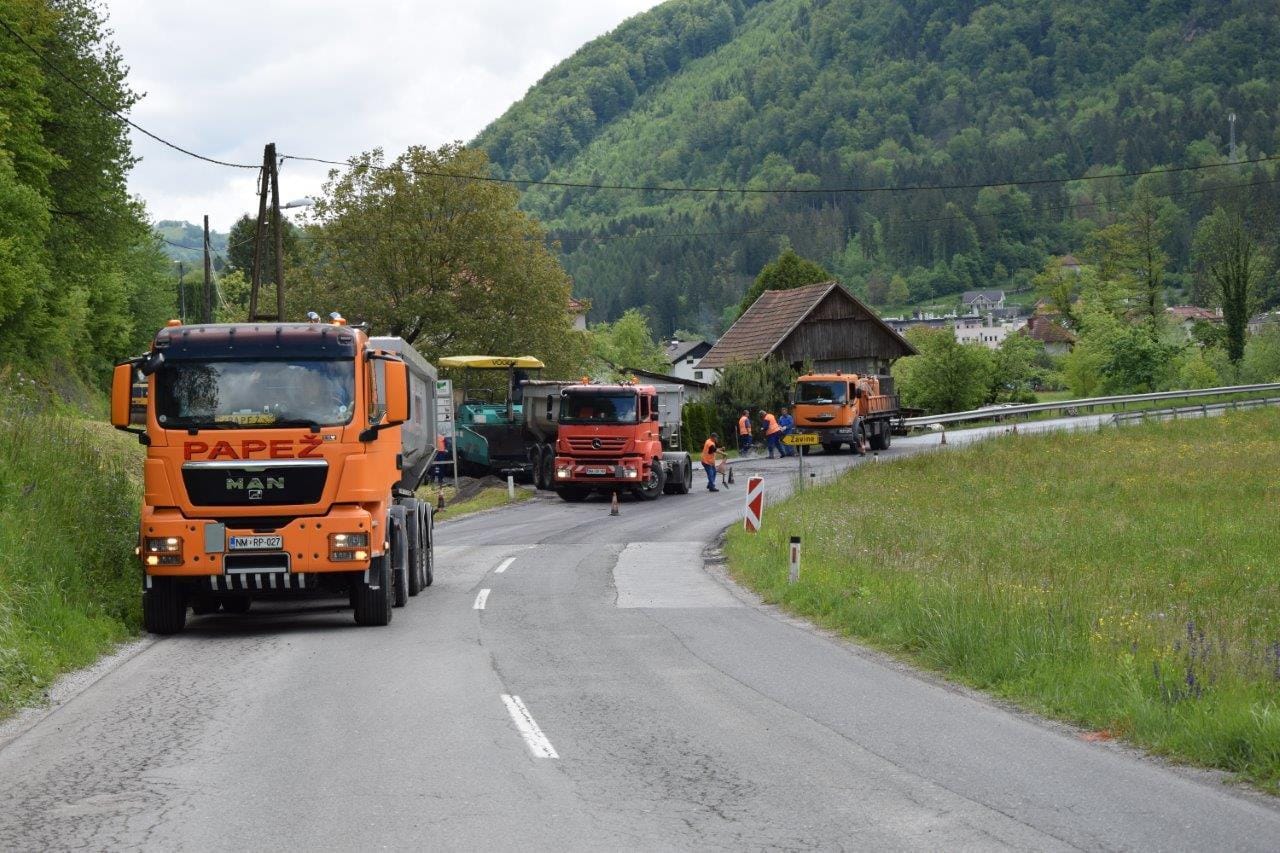 Dela na cesti skozi Kisovec