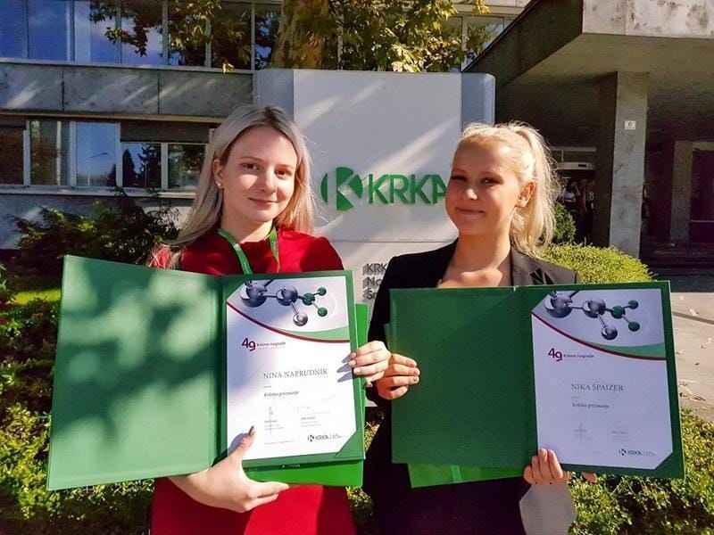 Dijakinji dobili priznanja podjetja Krka