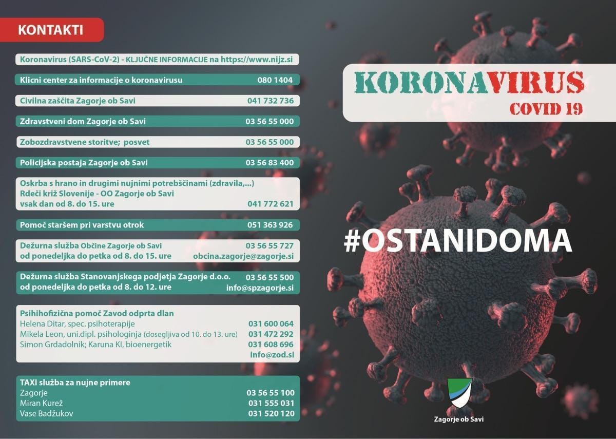 Zagorskim gospodinjstvom danes takšno pismo: