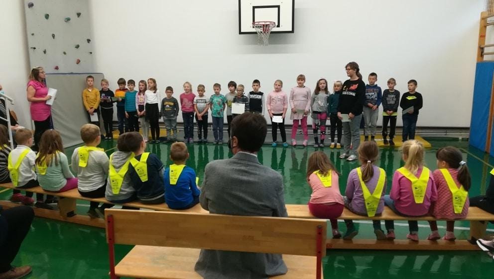Županov sprejem za prvošolce, tokrat malce drugačen