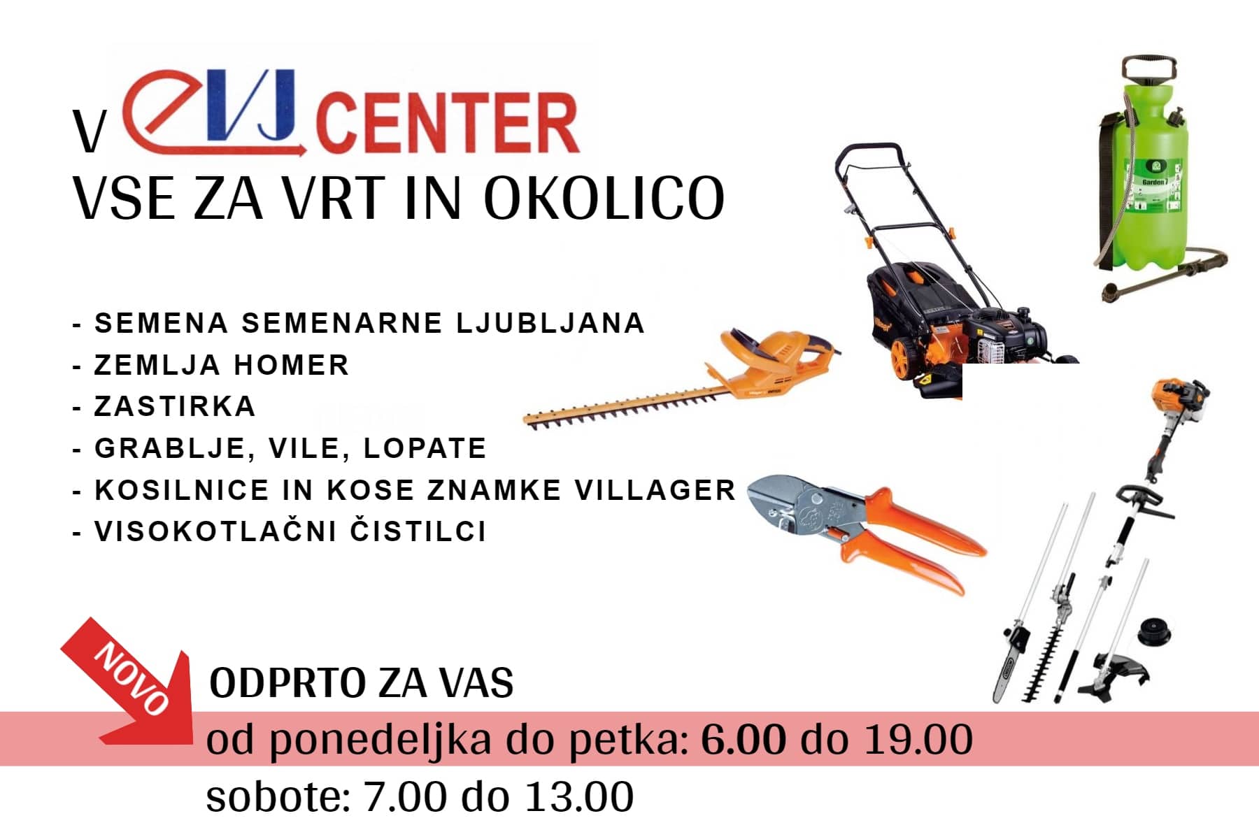 Tedenska ponudba EVJ: Vse za vrt in okolico