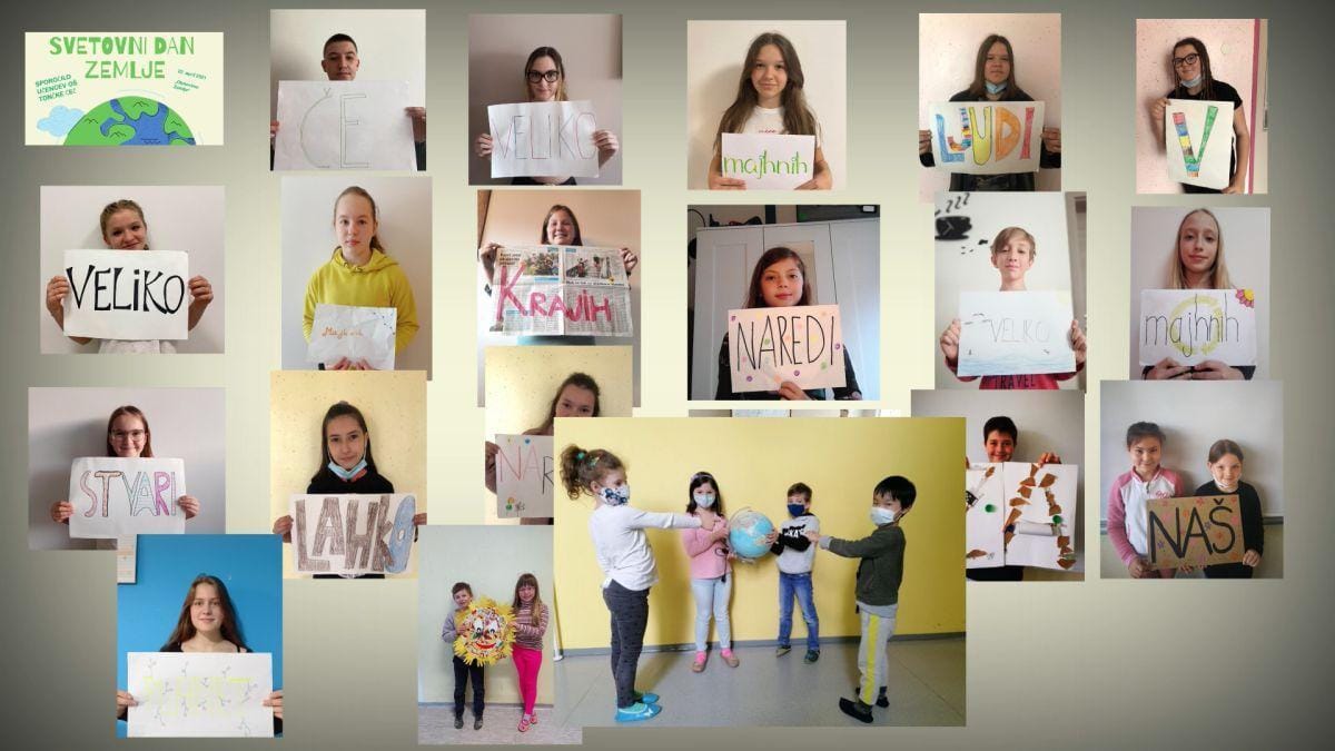 VIDEO: Trboveljski osnovnošolci ob dnevu Zemlje pripravili "opomin"