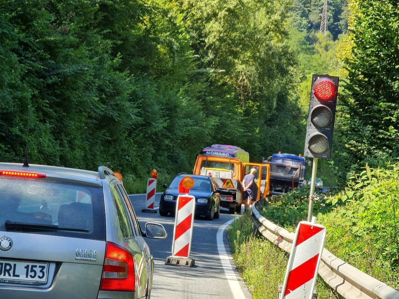 Semafor na zasavki zaradi sanacije