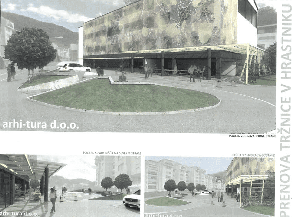 Najprej krožišče, nato dela okrog tržnice