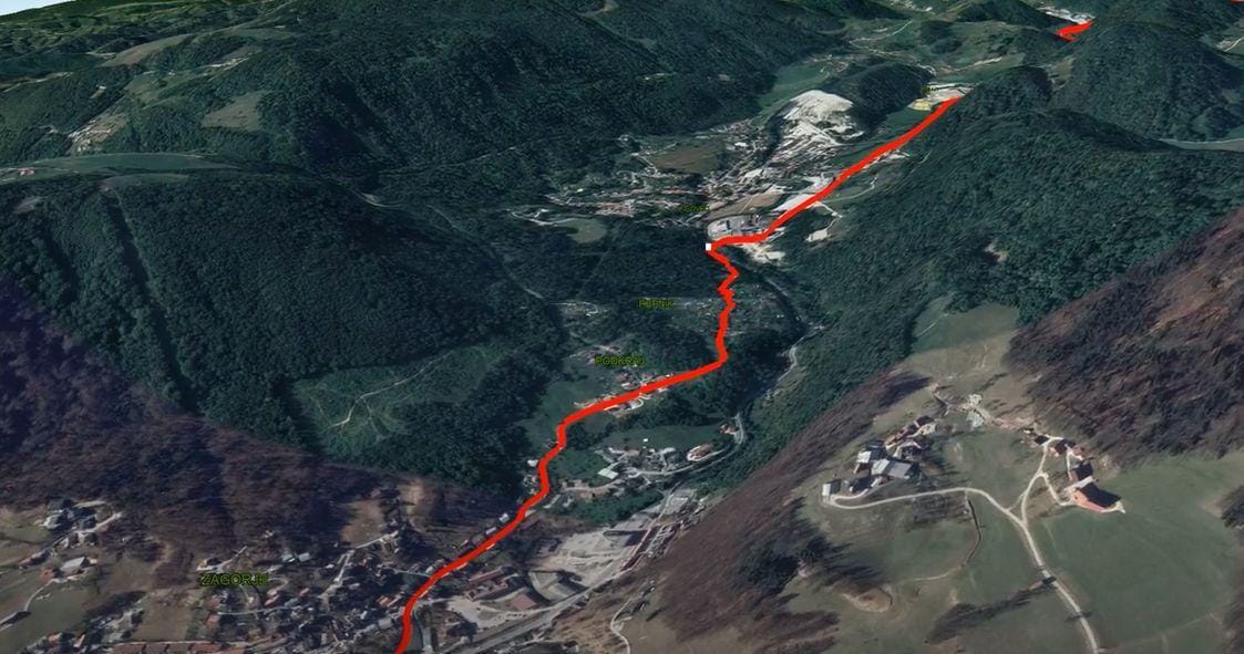 Objavljamo vizualizacijo, kje bo potekala kolesarska steza v Zagorju