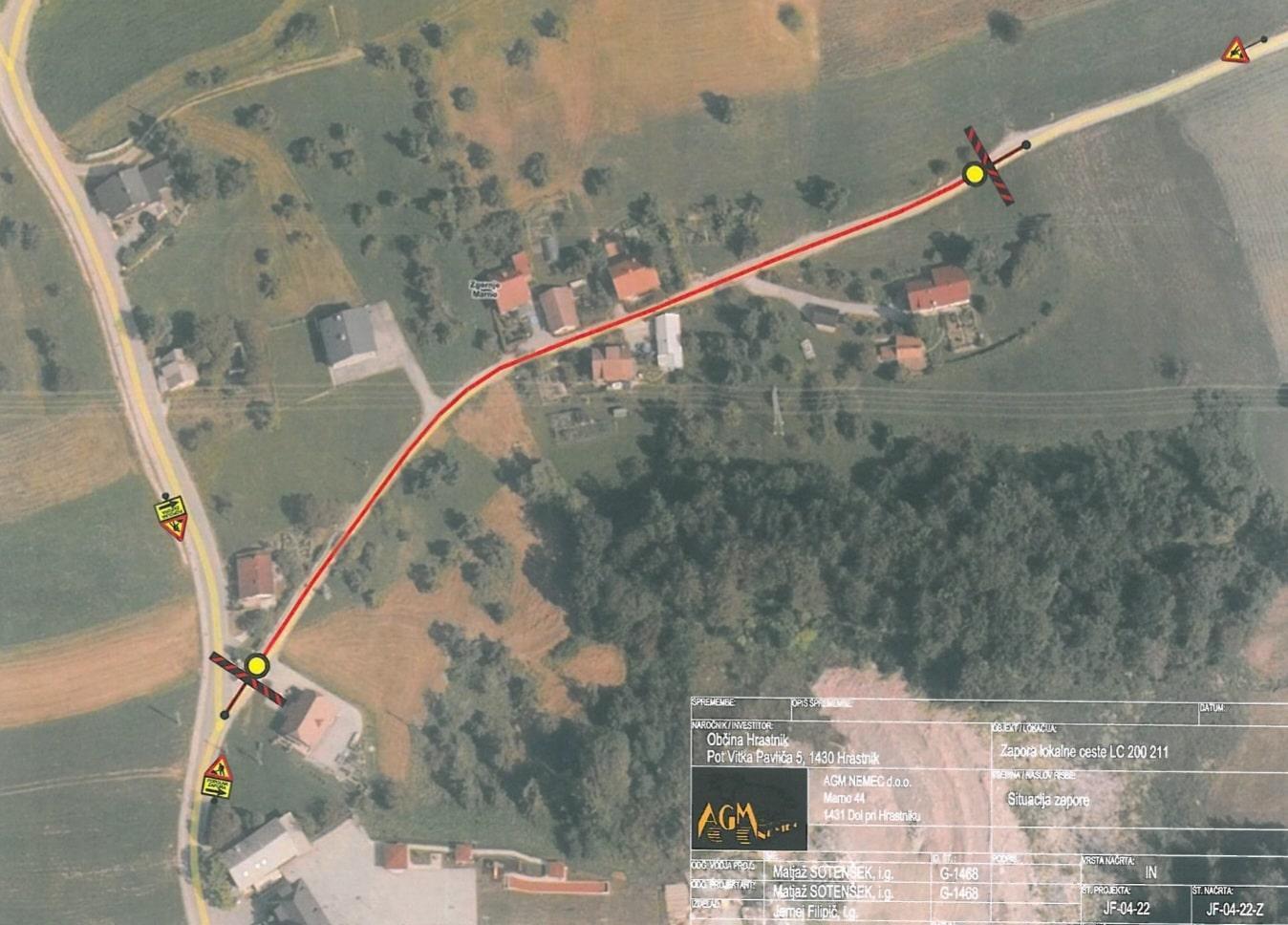 Cesta bo zaprta cel mesec, a obvoz bo urejen