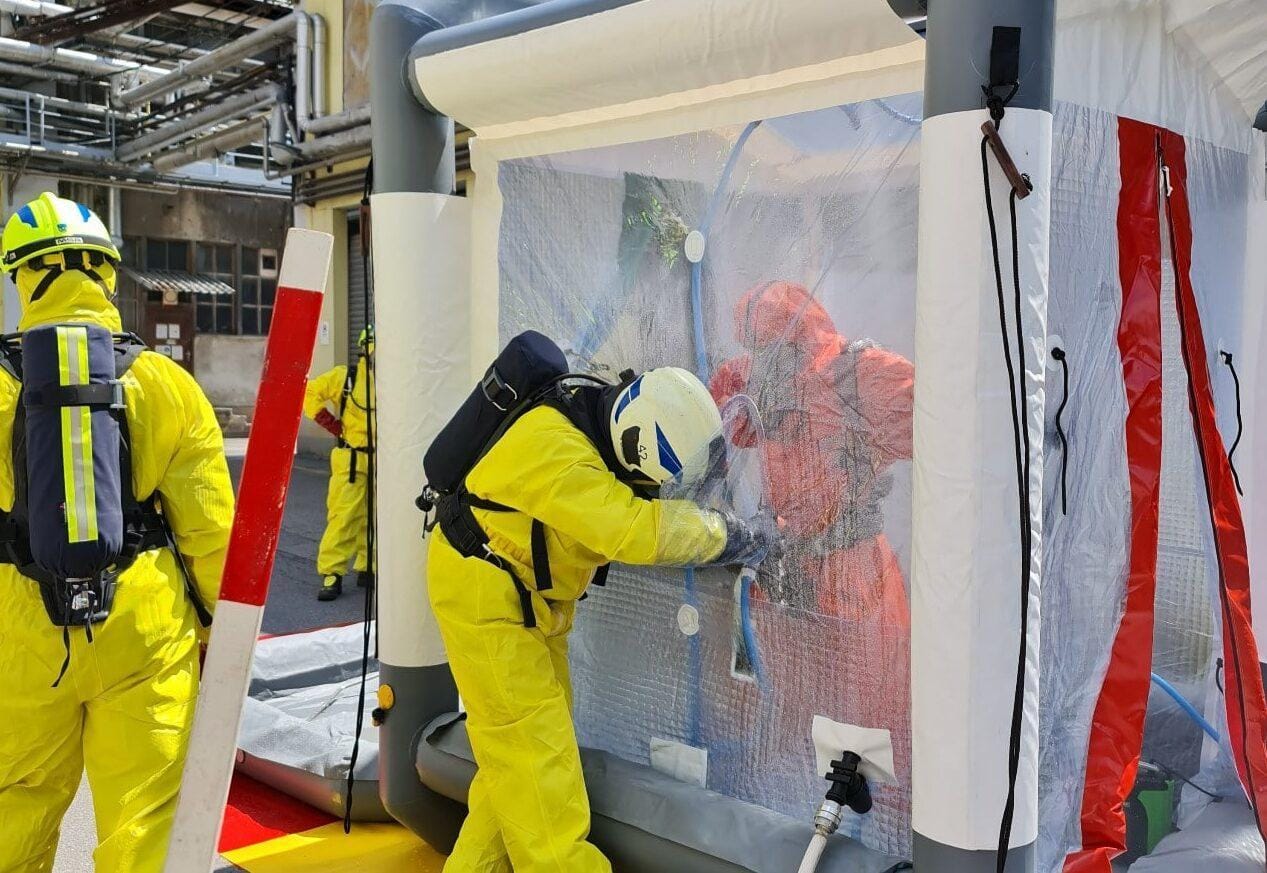 VIDEO: Kemična nesreča - če bi do nevarnega izpusta klora prišlo v Hrastniku