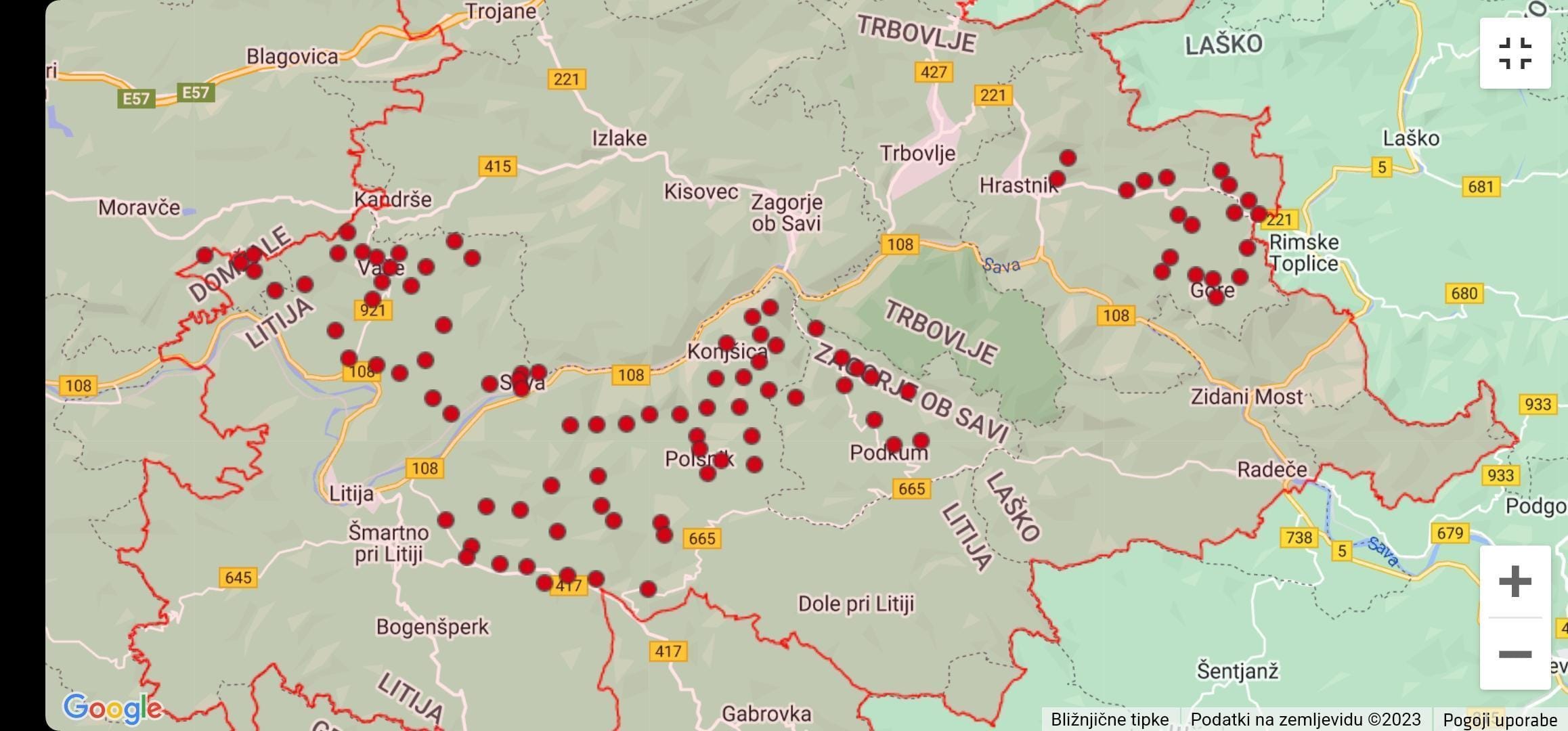 Takšno je trenutno stanje na elektro omrežju v Zasavju