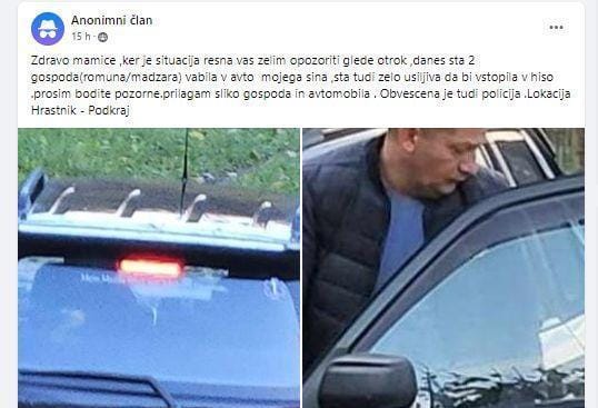 Sta res tujca vozila po Zasavju in vabila otroke v avto?