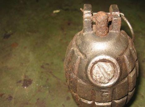 V gozdu našel angleško in francosko bombo ter vžigalnike ročnih bomb