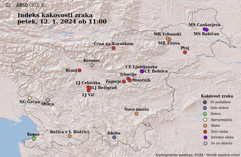 POZOR! Danes in tudi v naslednjih dneh zelo slab zrak v Zagorju, Trbovljah in Hrastniku