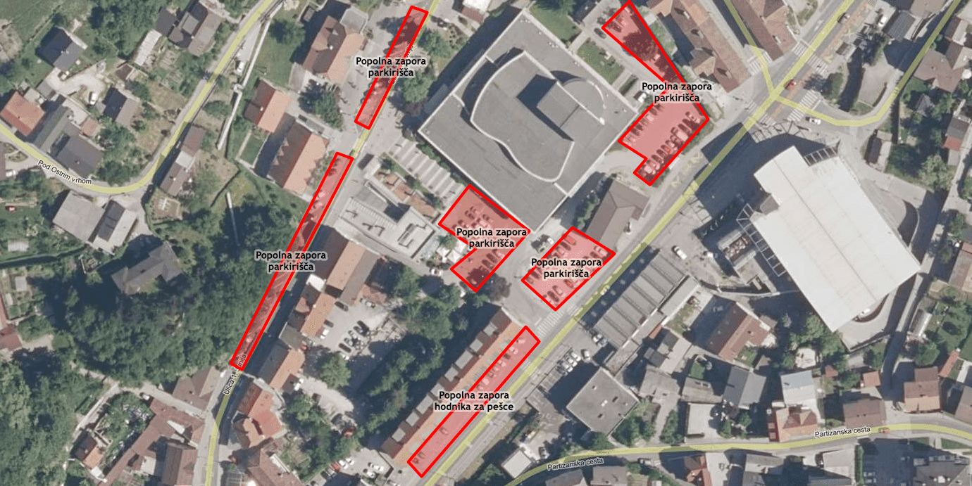 OBVESTILO: V nedeljo zapora parkirišč v Trbovljah