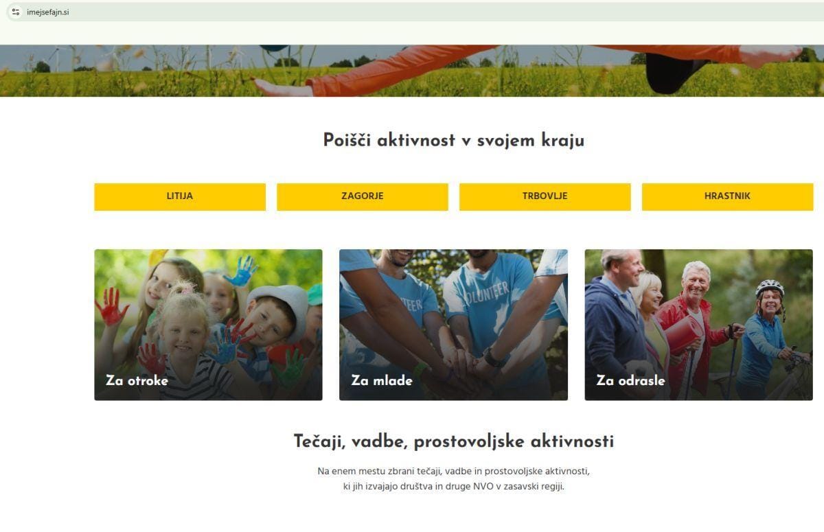 Kam v prostem času? V Zasavju zasnovali "imejsefajn"