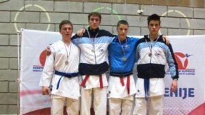 karateisti trbovlje TADEJ KOLANDER JZLATO IN AJDIN MUJKANOVIE BRONASTO MEDALJO