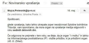 novinarsko vprašanje bolnica