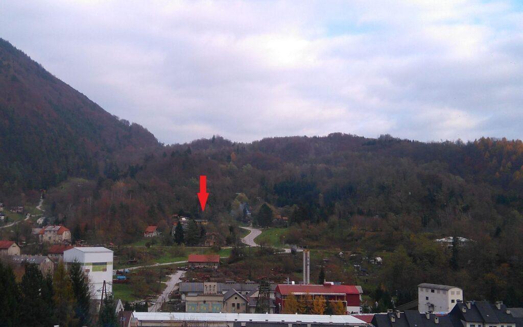 Lokacija najdbe trupel